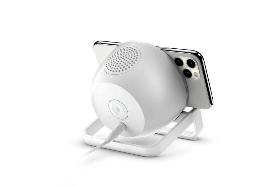Belkin Wireless Charging Stand + Speaker White hover view