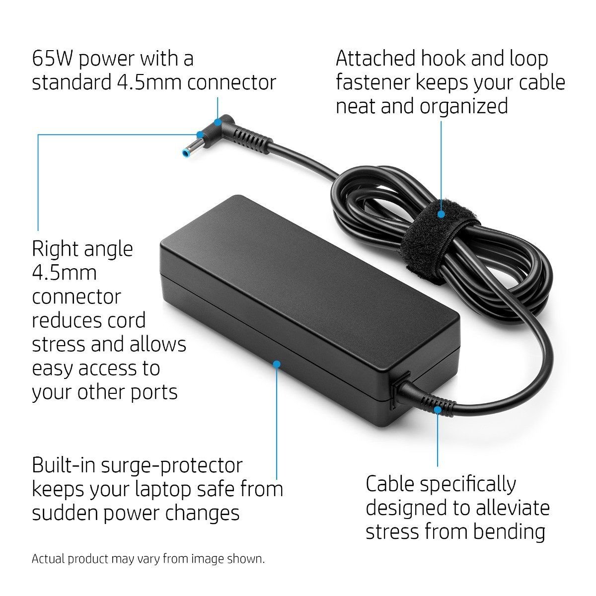 HP 65W 4.5mm Non-EM AC Adapter hover view