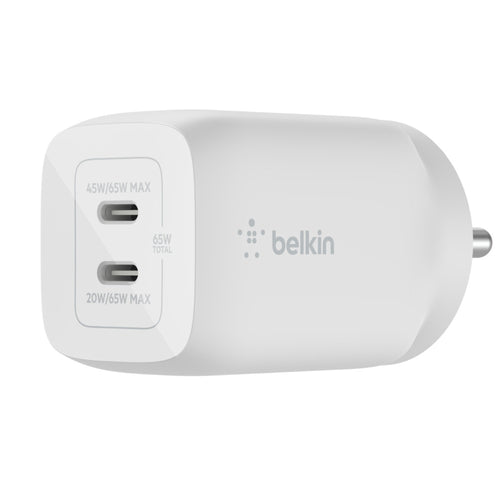 Belkin 65W Boost Charge Pro Dual USB-C GaN  Wall Charger