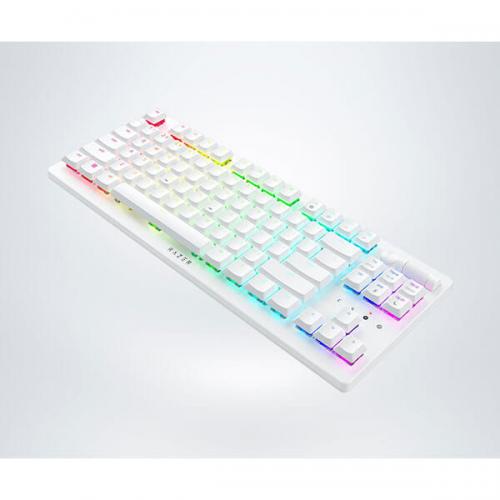 Razer DeathStalker V2 Pro Tenkeyless Wireless Gaming Keyboard Low-Profile Linear Optical Red Switches (White) hover view