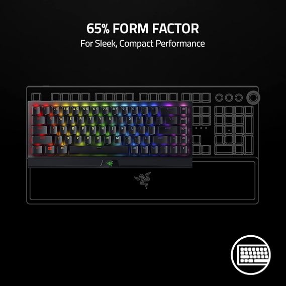 Razer BlackWidow V3 Mini HyperSpeed - Green Switch - Wireless 65% Mechanical Gaming Keyboard hover view