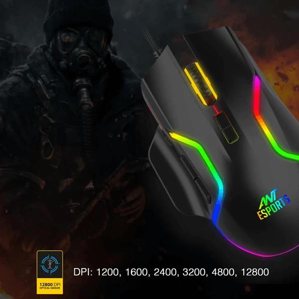 Ant Esports GM340 RGB Gaming Mouse (Black)