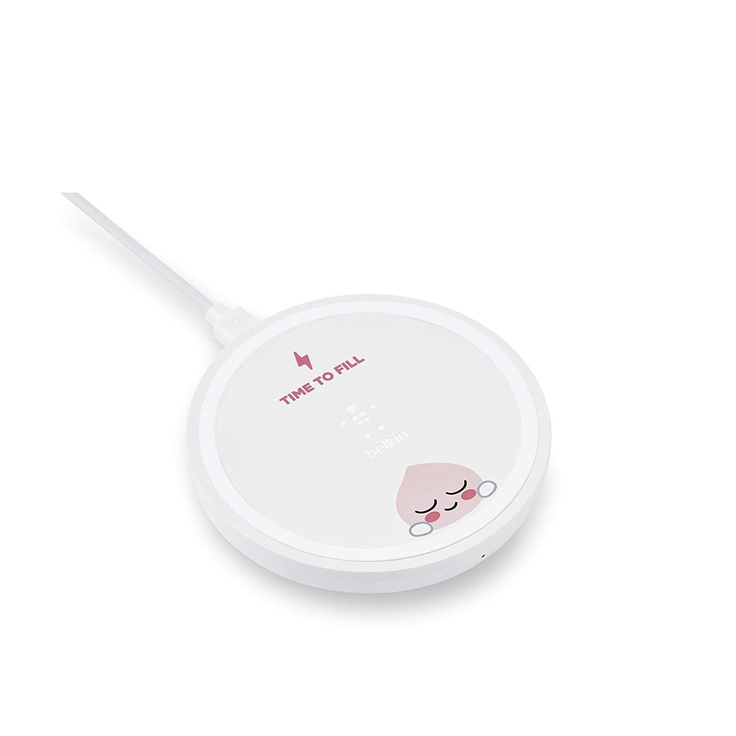 Belkin KAKAO and Friends Official Edition 10W Fast Wireless Charging Pad for All Qi Smart Phones Including iPhone 12, 12 Pro, 12 Pro Max and More - White (AC Adapter not Included)