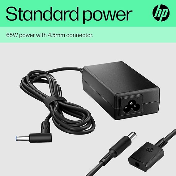 HP 65W 4.5mm Smart Adapter, 65W Power delivery, Type-C USB, AC Adapter hover view