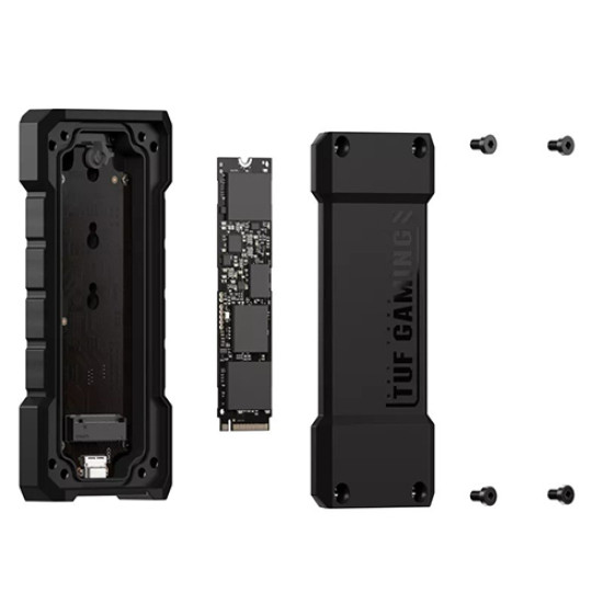 Asus TUF Gaming A2 Ultra-durable M.2 SSD Enclosure with USB-C hover view
