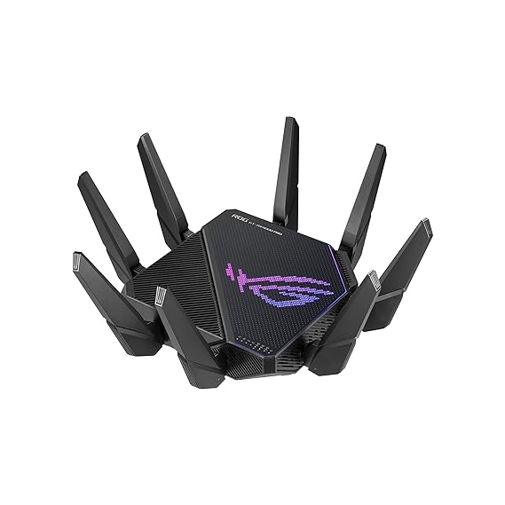 ASUS ROG Rapture GT-AX11000 Pro Tri-Band WiFi 6 Extendable Gaming Router, 10G & 2.5G Ports, ASUS RangeBoost Plus, Triple-Level Game Acceleration, Subscription-Free Network Security, AiMesh Co