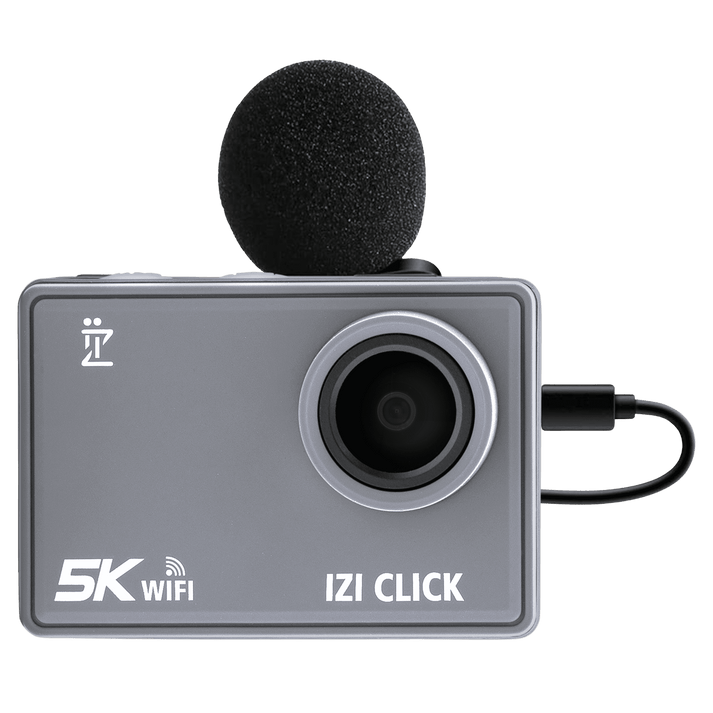 IZI Click Plus 5K Action Camera - 170 Wide Angle, Anti-Shake EIS