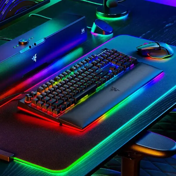 Razer BlackWidow V4 Pro Mechanical Gaming Keyboard (Green Switches) hover view