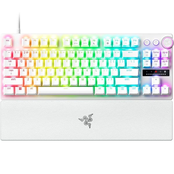 Razer Huntsman V3 Pro Tenkeyless Analog Optical Esports Wired Gaming Keyboard (White)