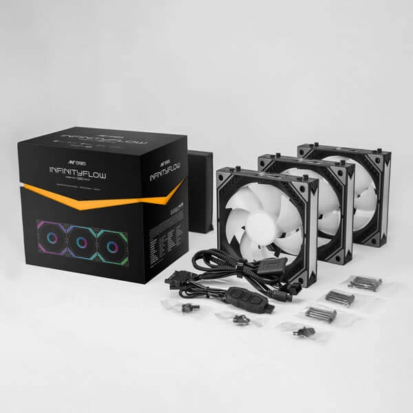 Ant Esports Infinity Flow ARGB - 120mm PWM Cabinet Fan Triple Pack hover view