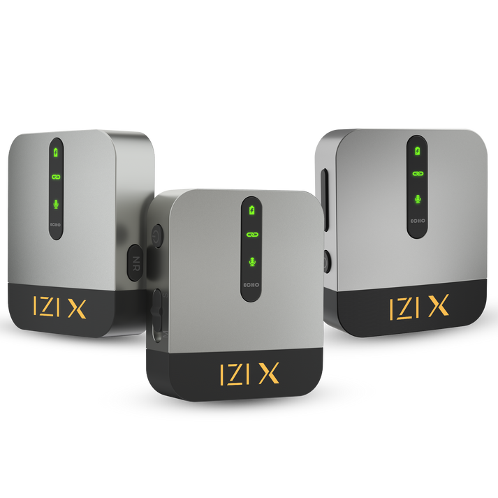 IZI X Wireless Microphone - 360 Omnidirectional, 120M Range, 15Hr Life