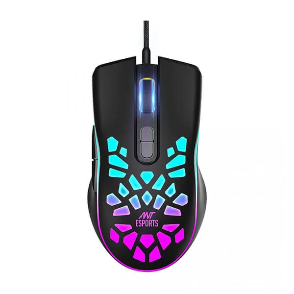 Ant Esports GM80 Wired Gaming Mouse (3600 DPI, Optical Sensor, Black)