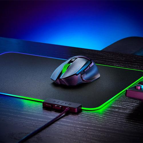 Razer Basilisk V3 X HyperSpeed Ergonomic Wireless Gaming Mouse (18000 DPI, Optical Sensor, RGB Chroma Lighting, Black) hover view