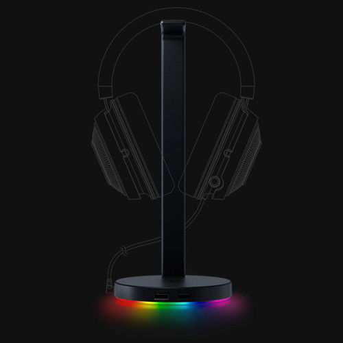 Razer Base Station V2 Chroma RGB Headset Stand (Black) hover view